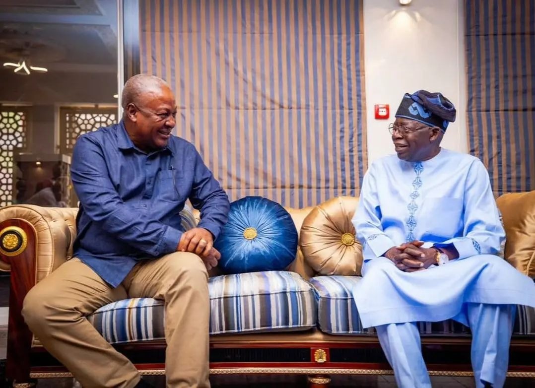 Former President of Ghana and Goodluck Jonathan visits Tinubu at his Resident in Abuja (Photos)