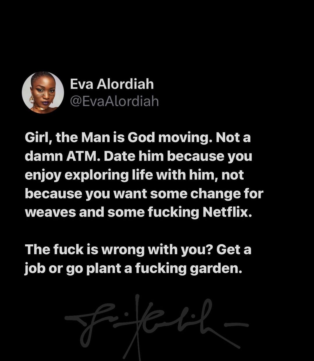 Get a Job, Your man is not ATM Machine- Rapper Eva Alordiah slams Ladies 