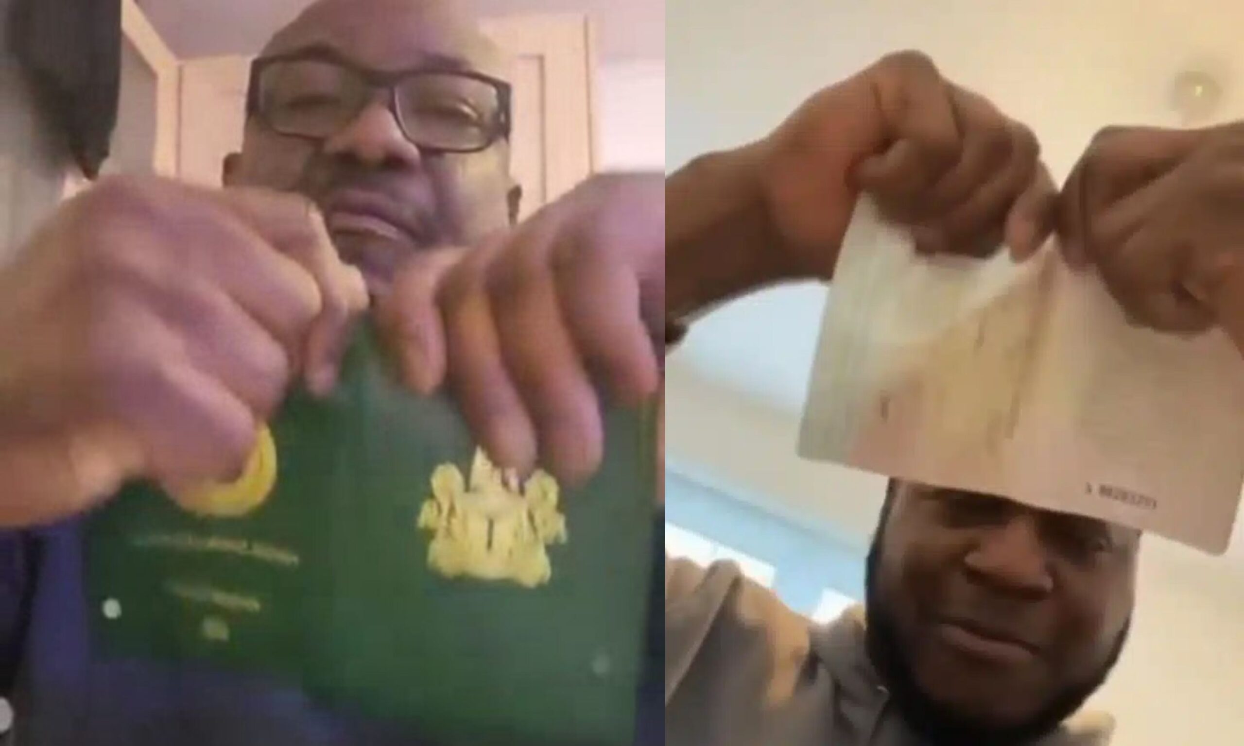 Two men tears their Passports over overcome of election in Nigeria (Video)