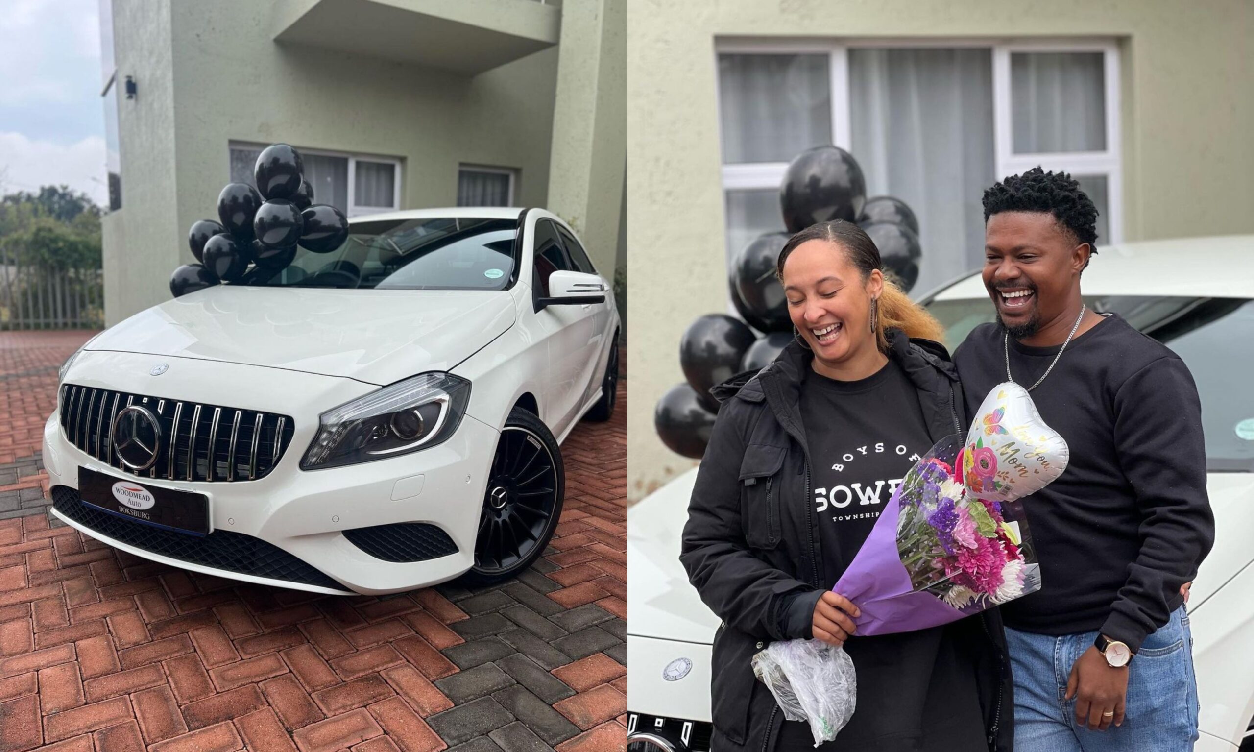 Actor Kagiso Modupe surprises his wife with a car for being a good mother