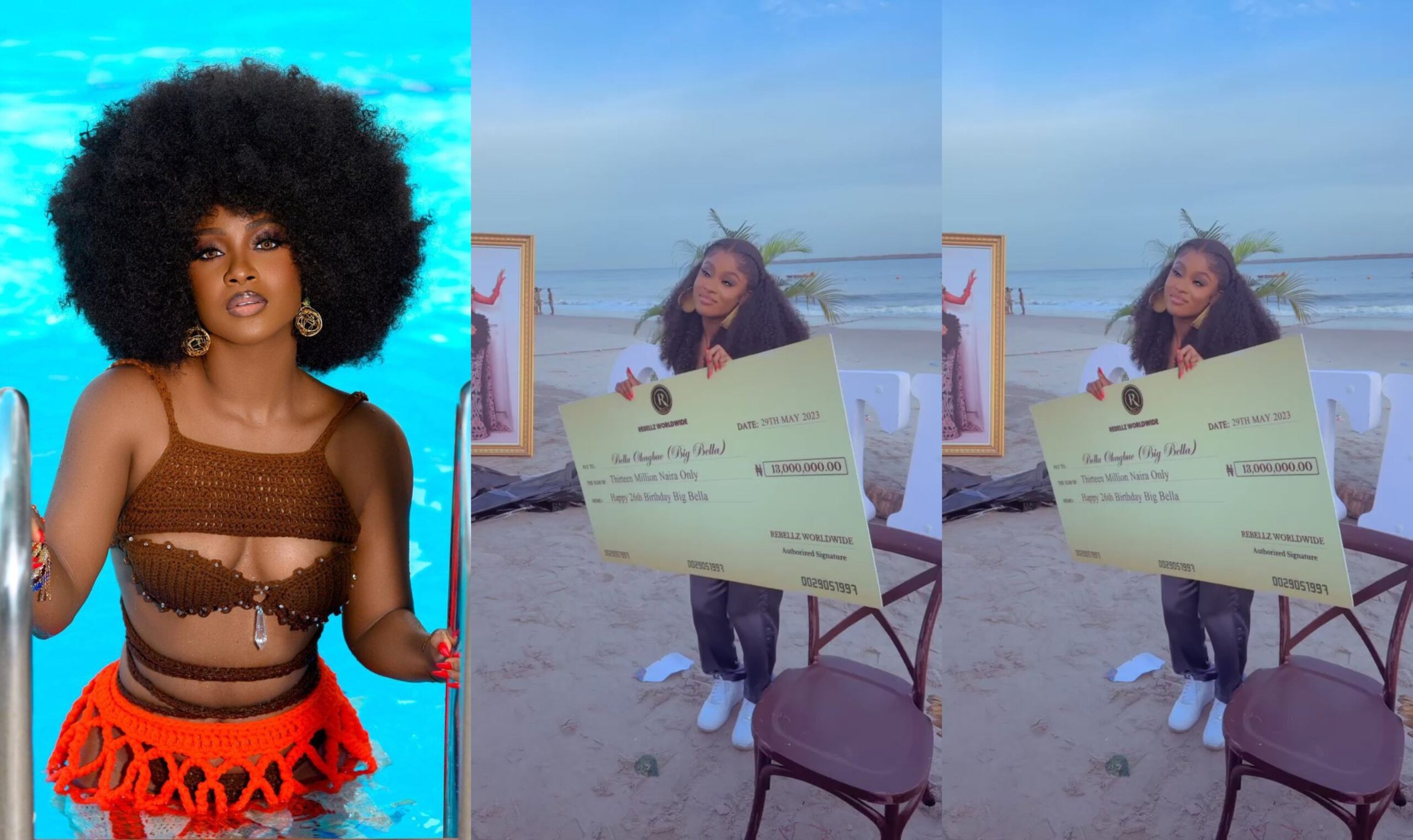 Fans gifts Bella a Sum of N13M and a Trip to kenya on her 26th birthday (video)