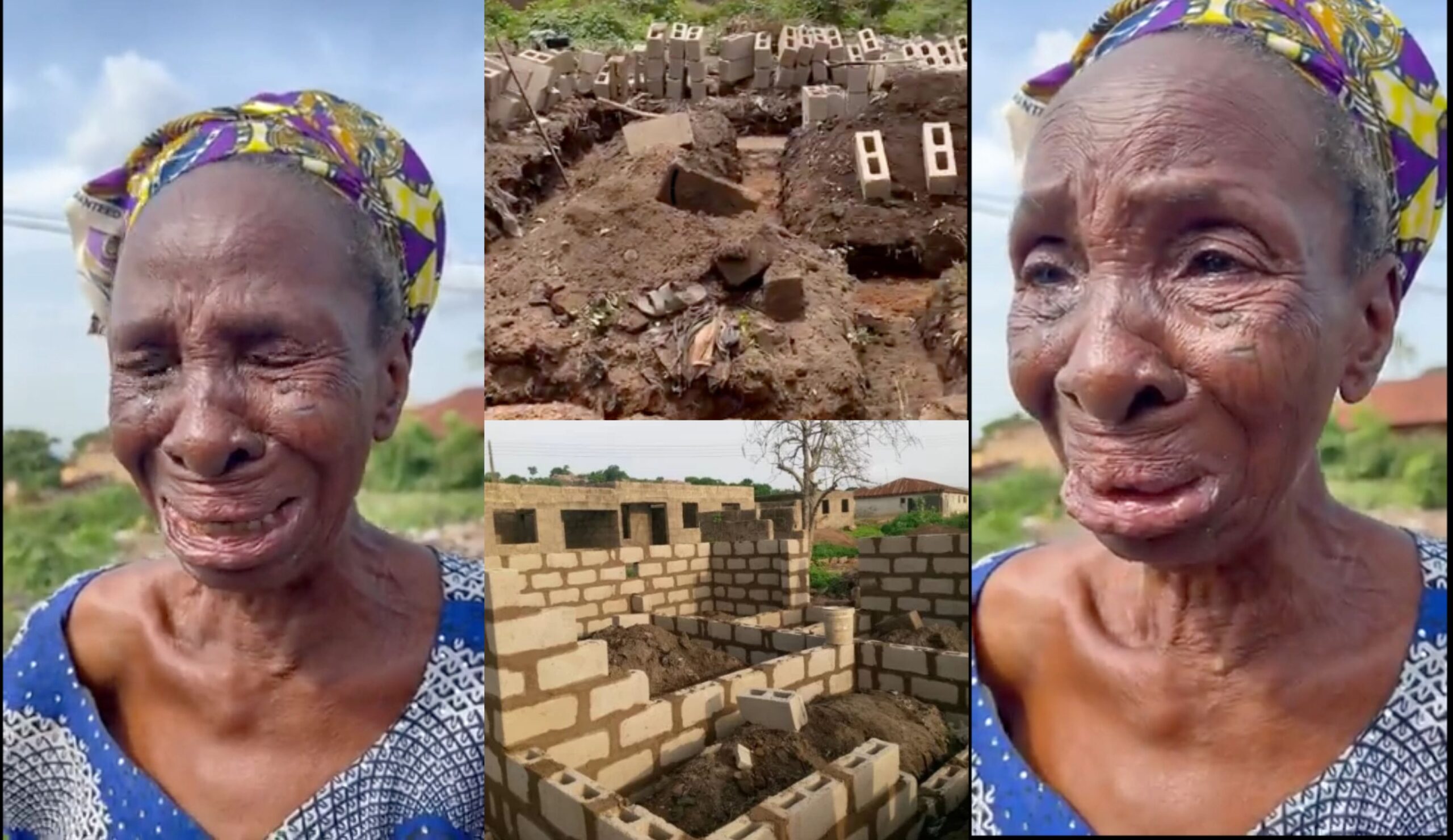 Elderly woman who lost her 5 children thanks Nigerians for building a house for her (Video)