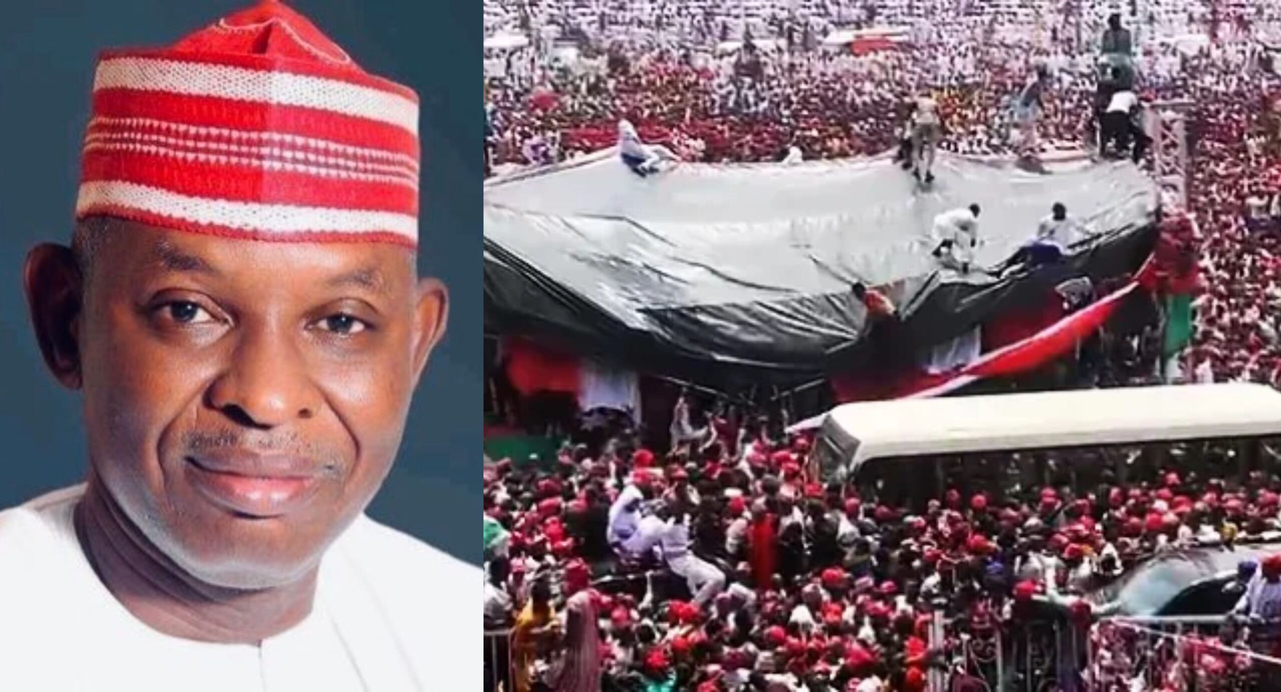 Stage Collapses during Inauguration of Kano state Governor