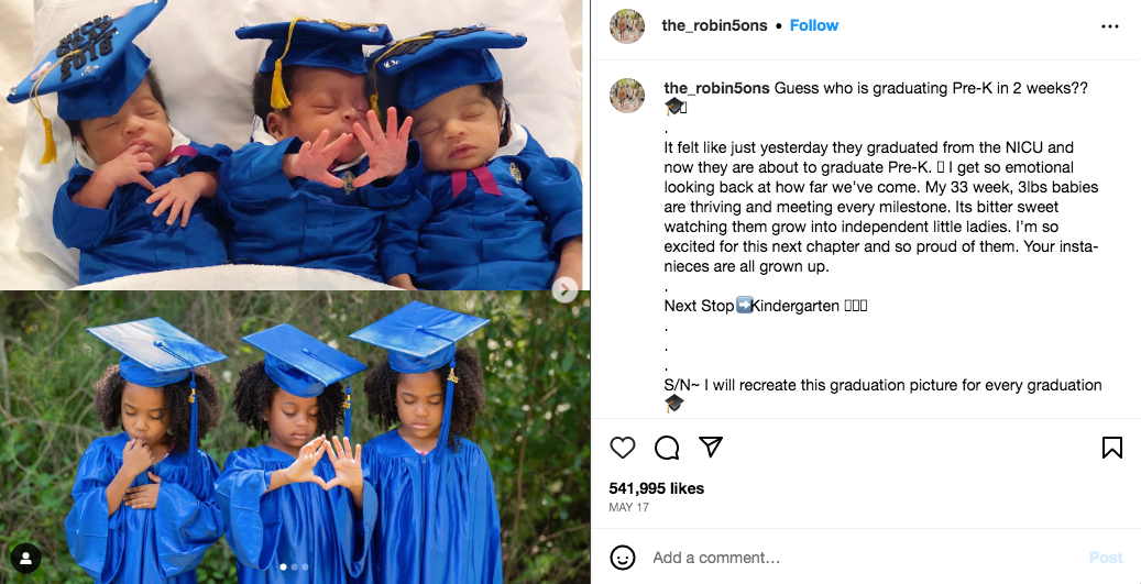 It's like Yesterday- Mum recreates photos of her triplets as they graduates (Photos)