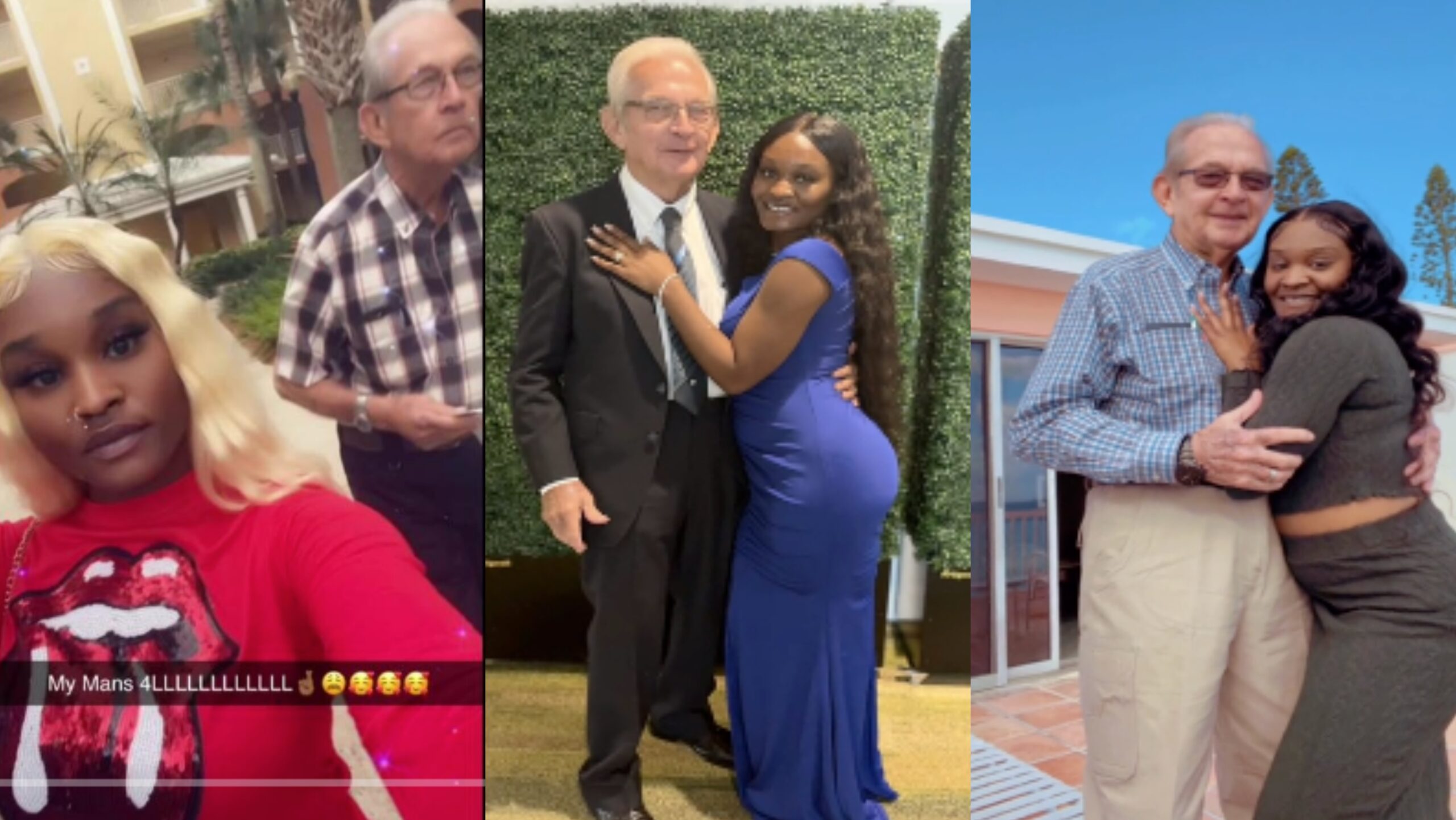 24yr old lady melts hearts as she shows off her Older white Husband (Video)