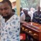 Heartbroken Father Weeps at Funeral After Wife Murders Two of Their Children, Third Survives