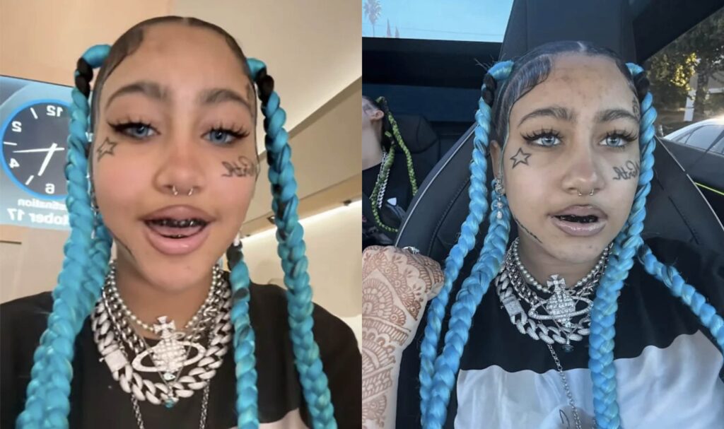 North West Sparks Reactions After Showing Off Fake Face Tattoos in New Photos