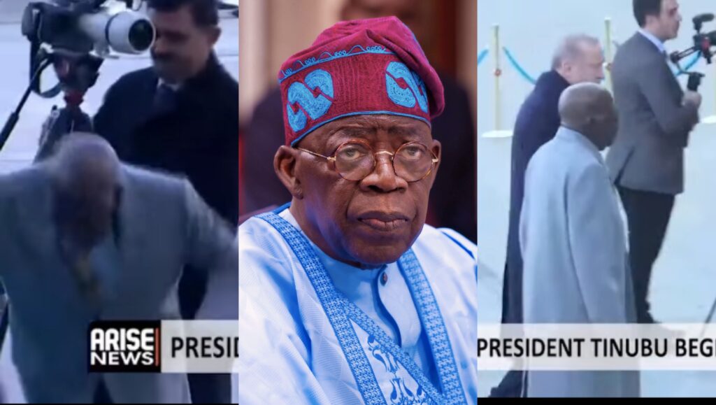 Video Goes Viral as President Tinubu Misses a Step at Parade Ground in Turkey, Nearly Falls