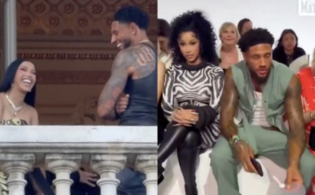 Cardi B Sparks Dating Rumours After Being Spotted Cozy With Nigerian Goalkeeper Maduka Okoye at Paris Fashion Week